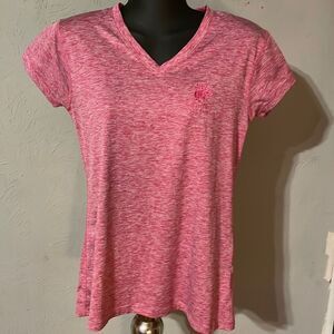 Small Beverly Hills Polo Club pink rapid dry tech athletic v neck shirt